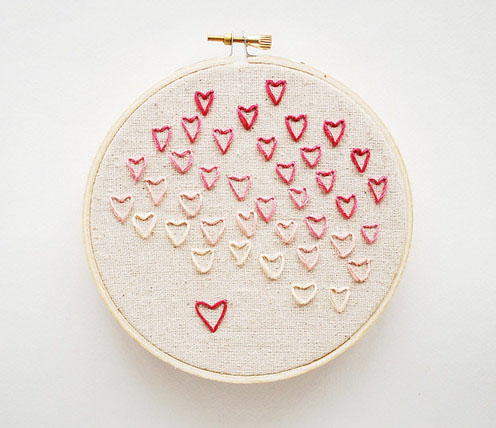 Simple Heart Stitch Embroidery Project