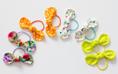 Colorful Fabric Hair Bows