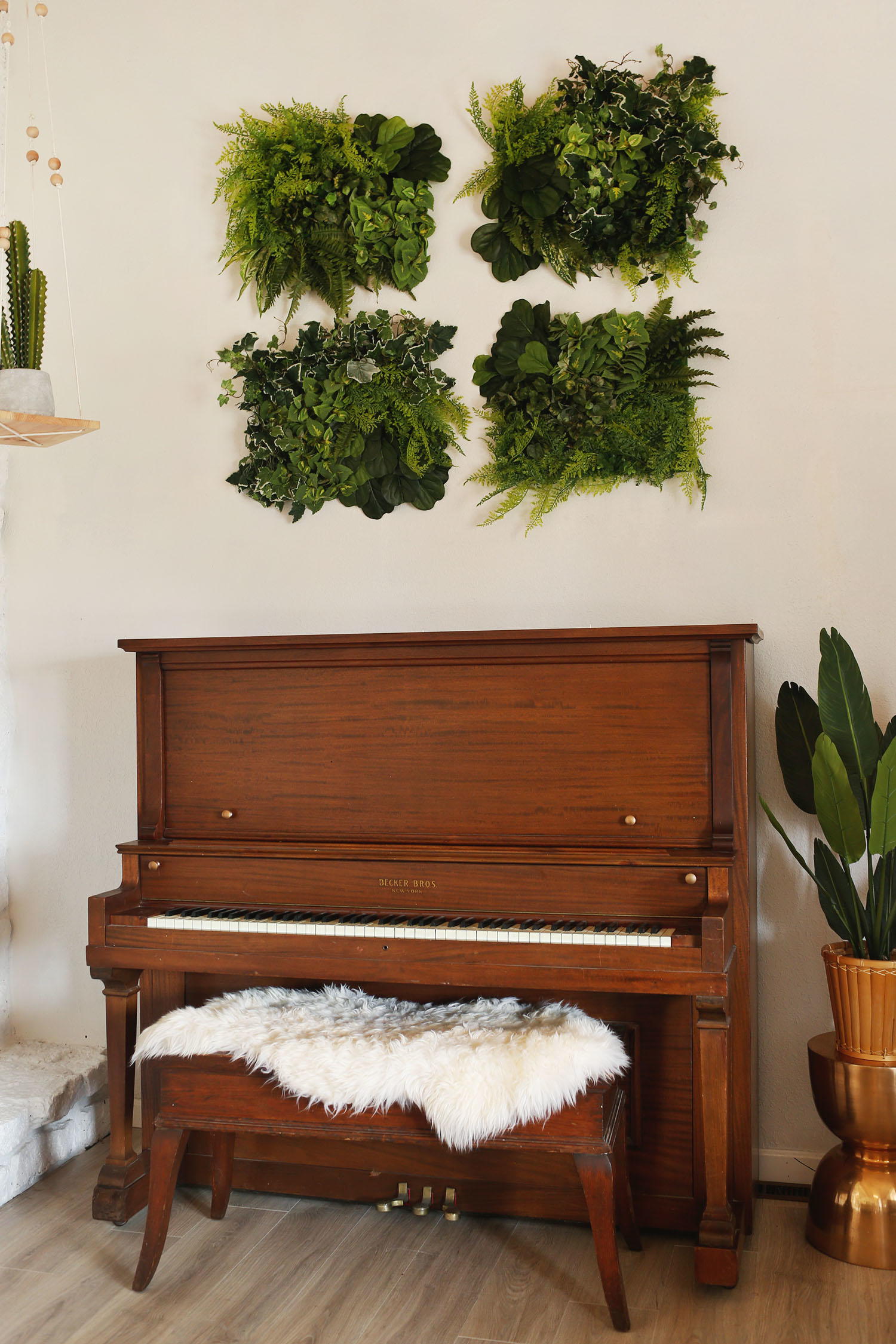 Easy DIY Faux Plant Wall Art