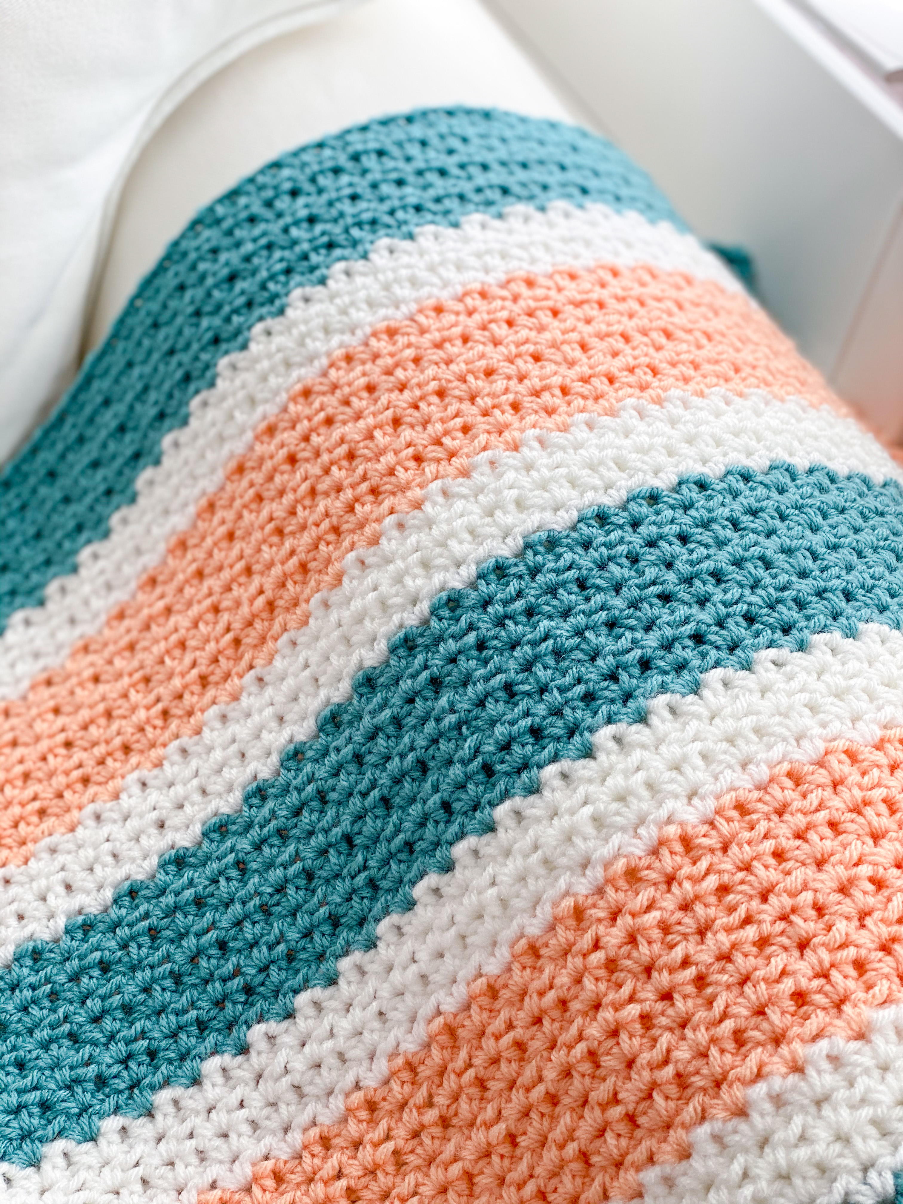 Stripes & Colours Crochet Blanket – Pattern and Kit - CrochetObjet