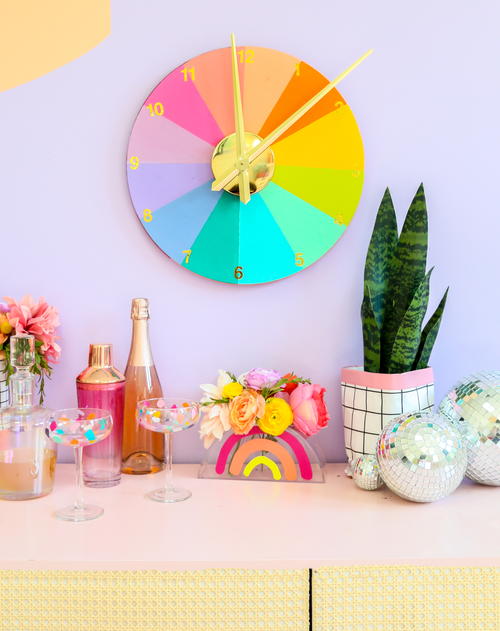 DIY Rainbow Clock