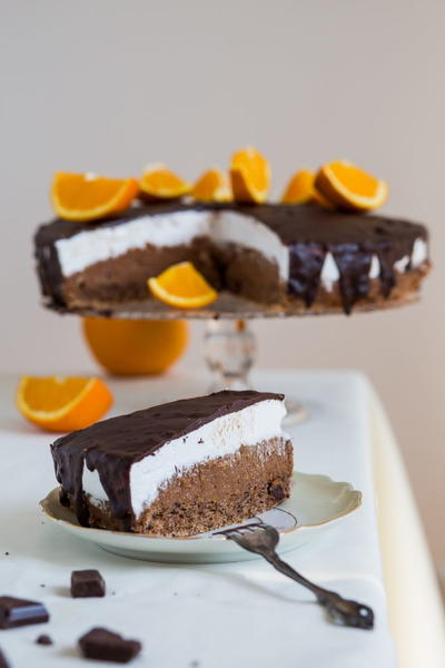 Chocolate Orange Cake With Meringue