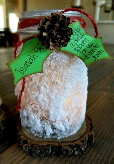 Glass Jar Christmas Centerpieces