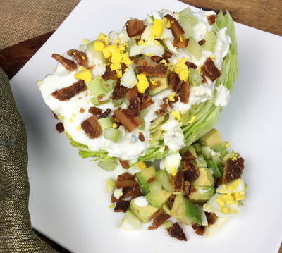 Super Easy Wedge Salad With Homemade Blue Cheese Dressing