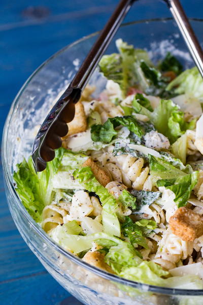 Grilled Caesar Pasta Salad