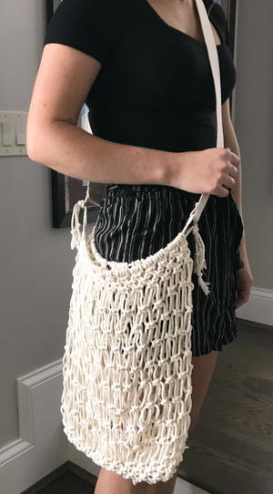 Macrame Crossbody Market Bag