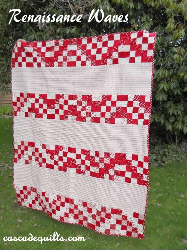 Red Renaissance Waves Quilt | FaveQuilts.com