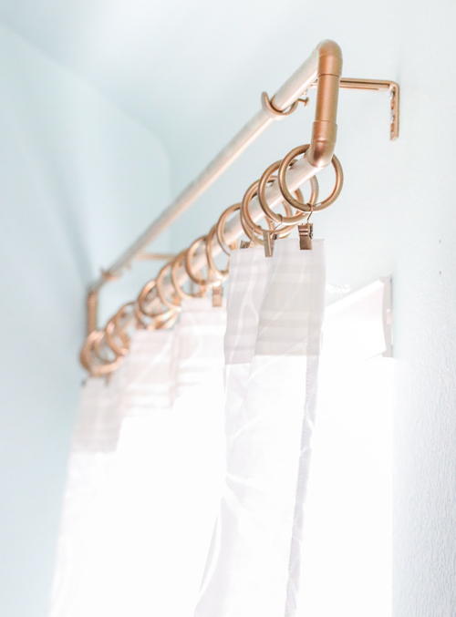DIY Gold Curtain Rod