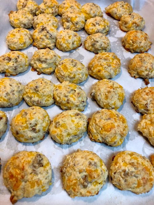 Maple Sausage Cheddar Biscuits