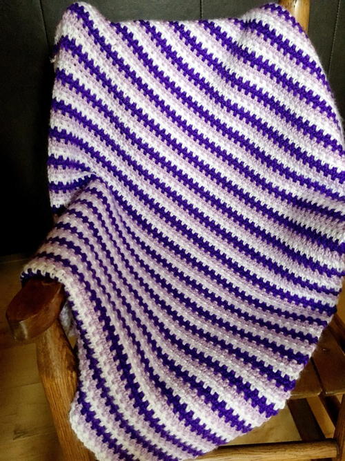 How To Crochet A Moss Stitch Baby Blanket