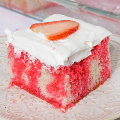 Strawberry Jello Poke Cake | FaveSouthernRecipes.com