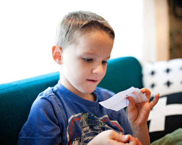 Little Boy Sewing