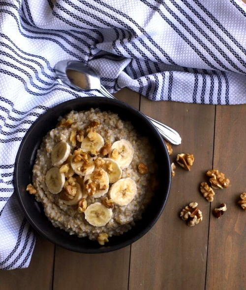 Banana Nut Healthy Oatmeal | FaveHealthyRecipes.com