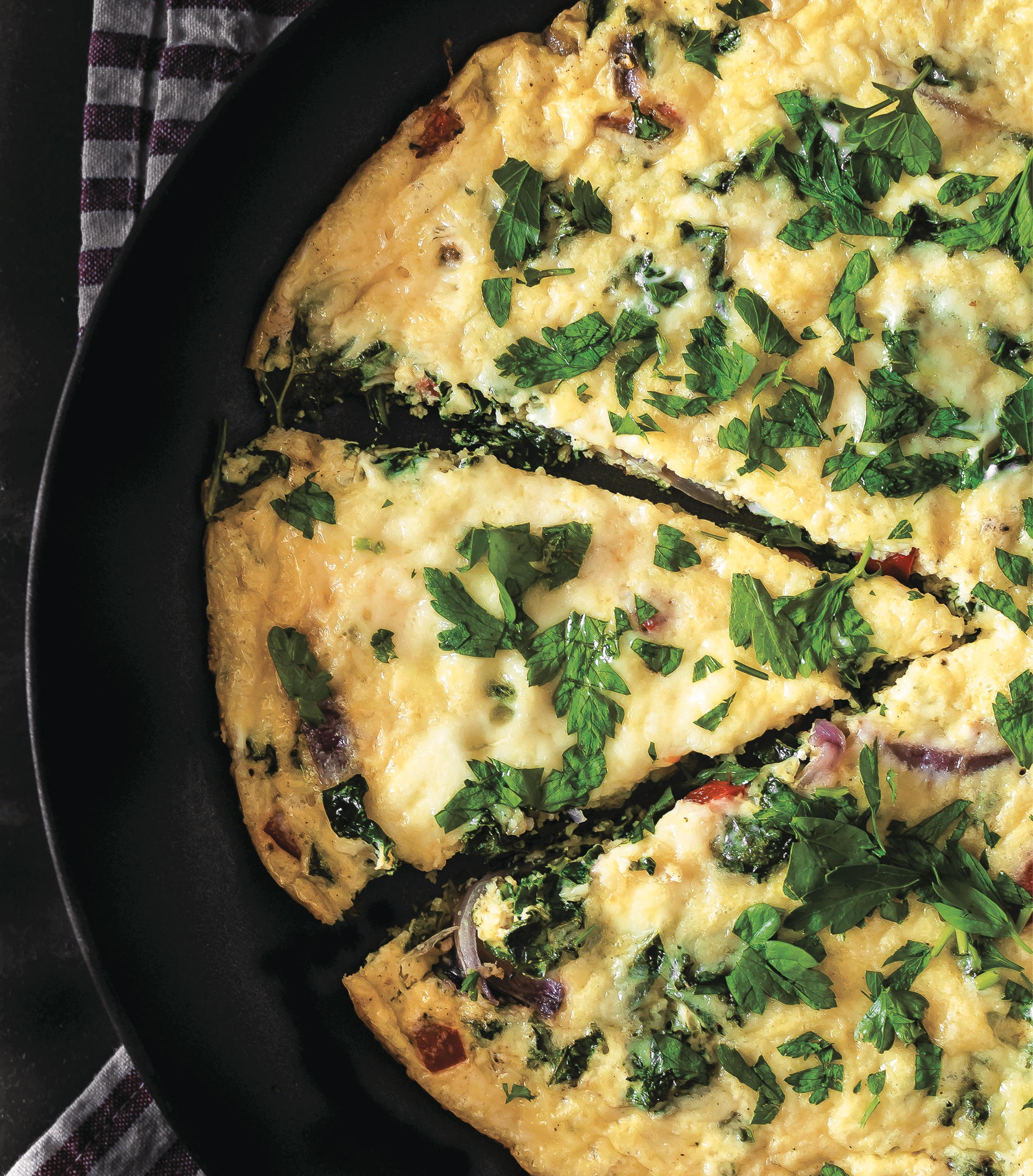 Sharp Cheddar and Kale Frittata