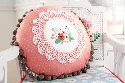 Vintage Embroidered Pillow Pattern