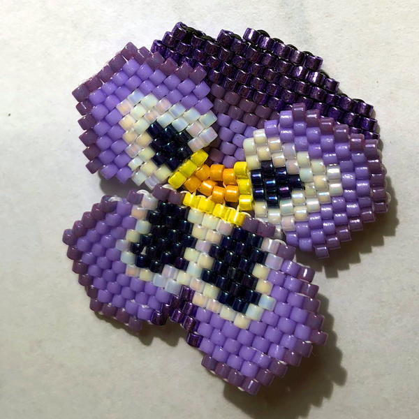 Beaded Pansy Tutorial