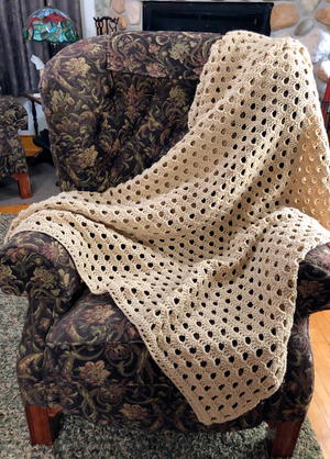 Classically Simple Crochet Shell Blanket