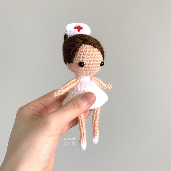 Nurse Pixie Amigurumi Doll