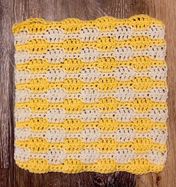 Lemon and Cream Washcloth