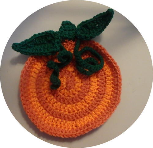 Fall Spiral Crocheted Pumpkin