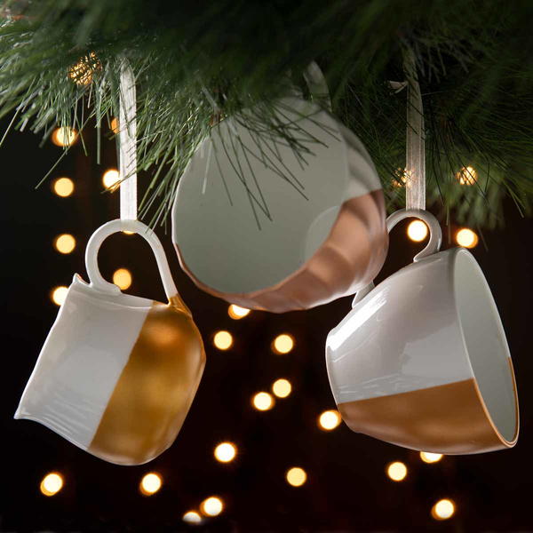 Metallic Teacup Ornaments