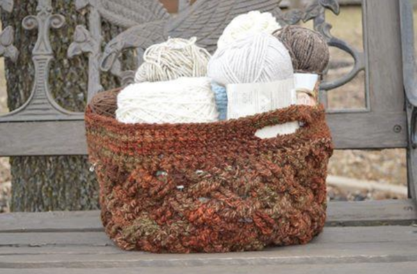 Crochet Basket with Handles Pattern