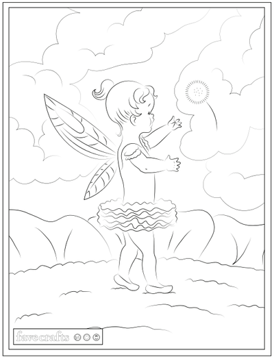 Baby Fairy Coloring Page PDF