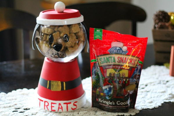 Santa Pup Treat Jar