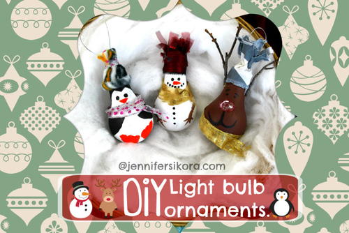 Diy Light Bulb Christmas Ornaments