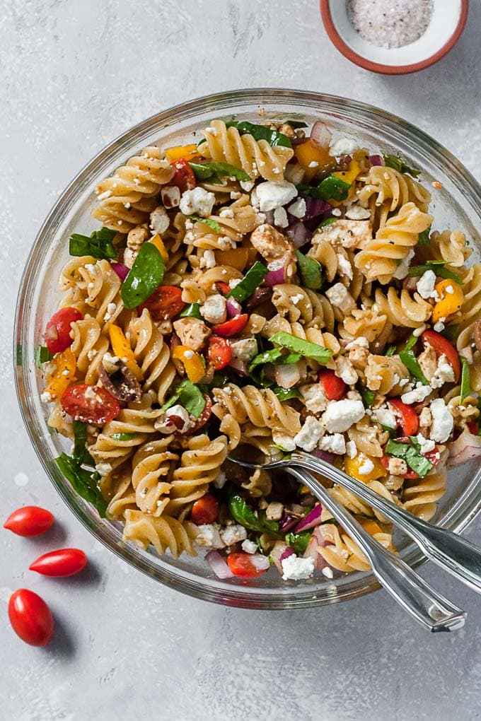 Simple Greek Summer Pasta Salad | FaveGlutenFreeRecipes.com