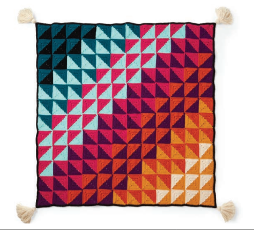 Prismatic Chromatic Crochet Blanket