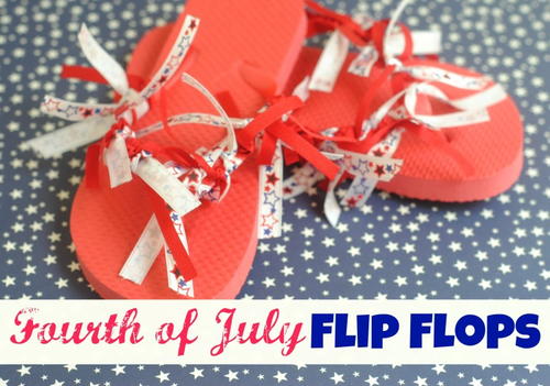 How To Make Fun Fourth Of July Flip Flops | AllFreeHolidayCrafts.com