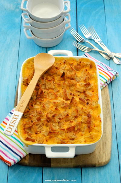 Baked Mac & Cheese With A Crunchy Buttery Sourdough Topping