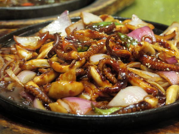 Stir-fried Seafood With Fennel  Grapefruit