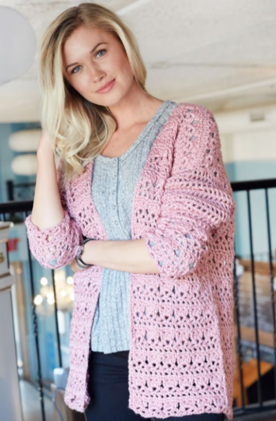 Comfy Openwork Crochet Cardigan