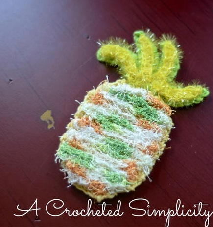 Double Sided Pineapple DishFaceBody Scrubby