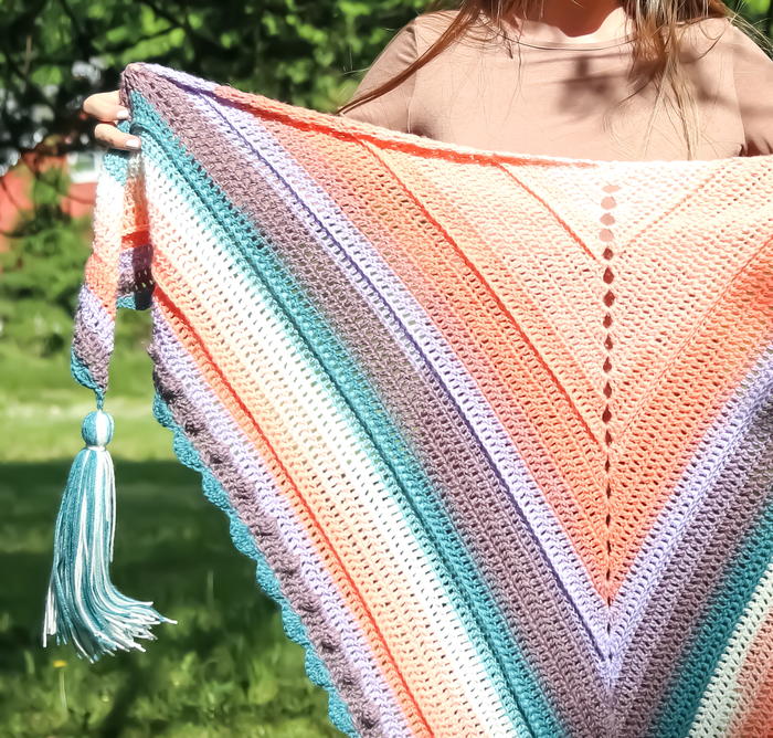 Mesmerizing Mandala Oversized Shawl | AllFreeCrochet.com