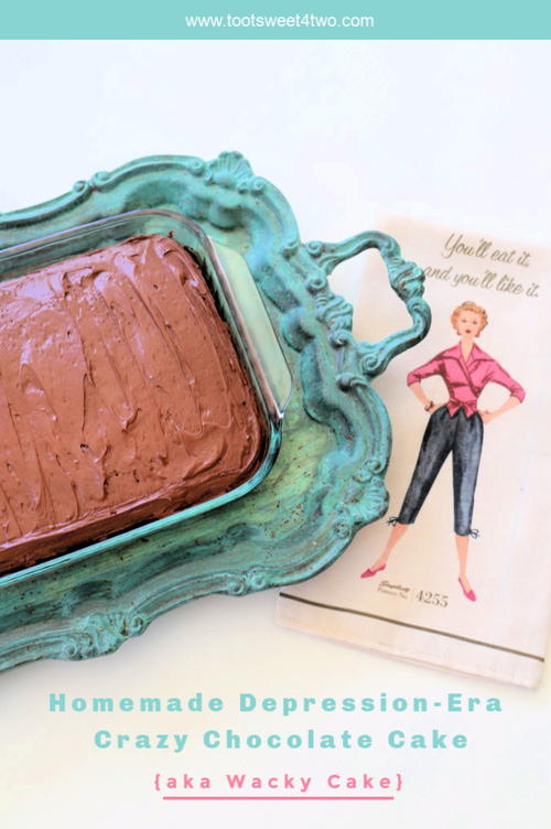 Homemade Depression-era Crazy Chocolate Cake {aka Wacky Cake}