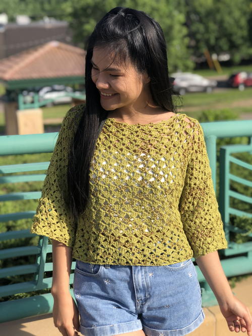 Lacy Crochet Sweater Top