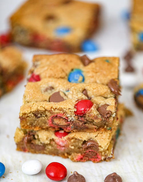 Patriotic M&m Party Cookie Bars