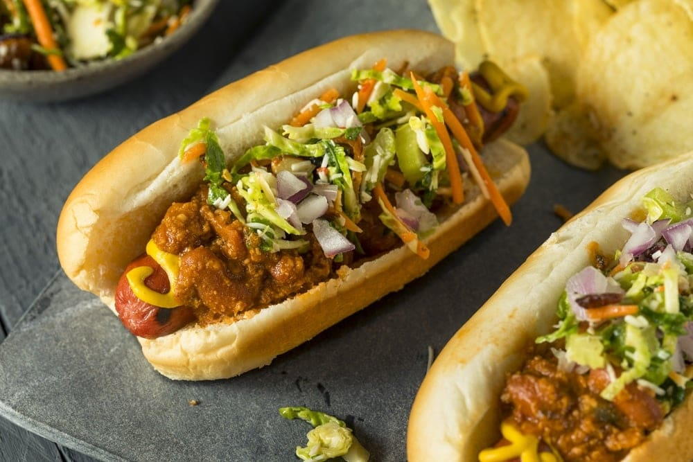 Air Fryer Chili Cheese Dogs | RecipeLion.com