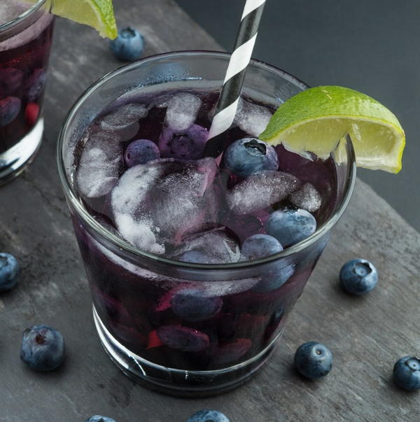 Minty Blueberry Cocktail