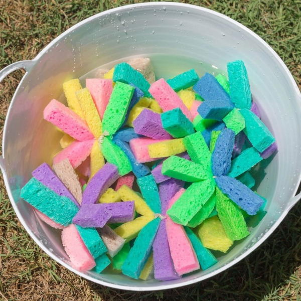 Sponge Toss Water Game