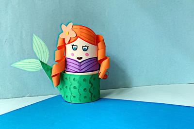 Toilet Paper Tube Mermaid Craft For Kids