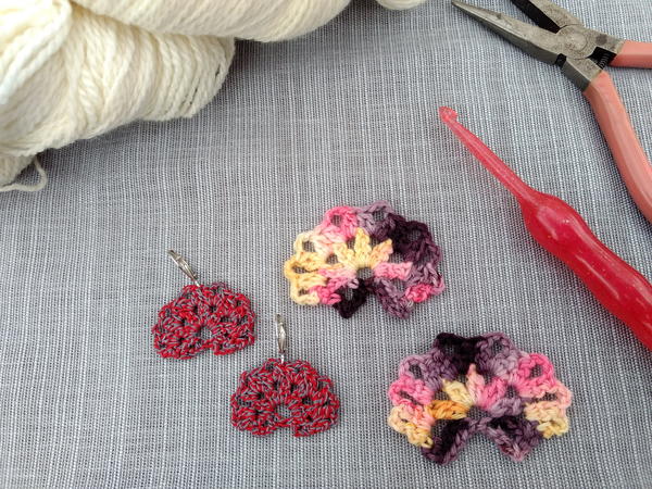 Glowing Embers Crochet Earrings