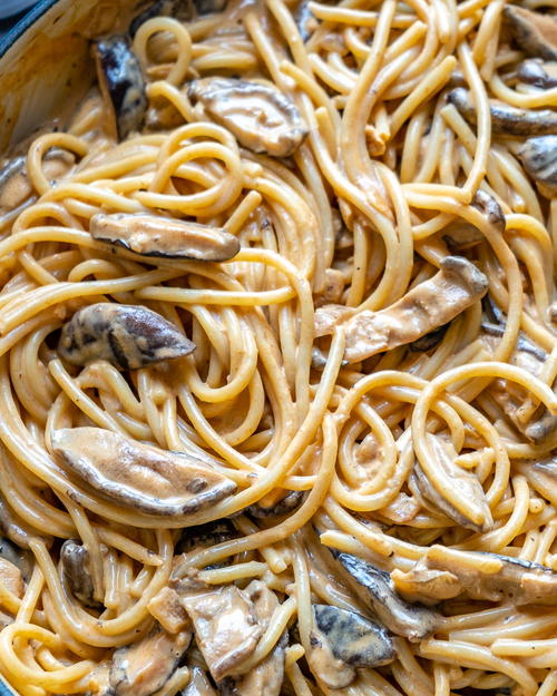 Vegan Creamy Mushroom Pasta Recipe