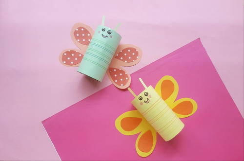 Toilet Paper Roll Butterfly Craft For Kids | AllFreeHolidayCrafts.com