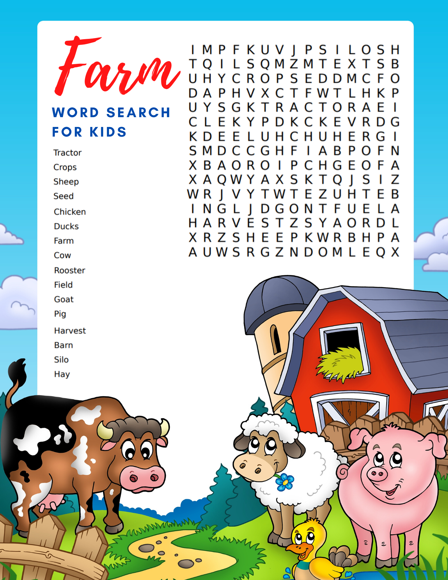 Free Printable Farm Word Search For Kids AllFreeKidsCrafts free-printable-farm-word-search-for-kids-allfreekidscrafts