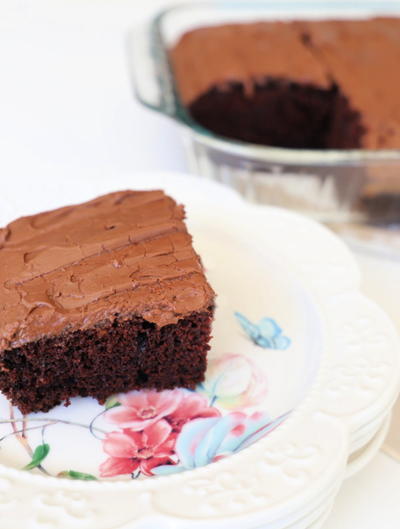 Crazy Chocolate Cake with Homemade Chocolate Frosting
