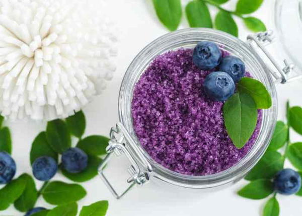 Blueberry Lemon Easy Sugar Scrub Recipe